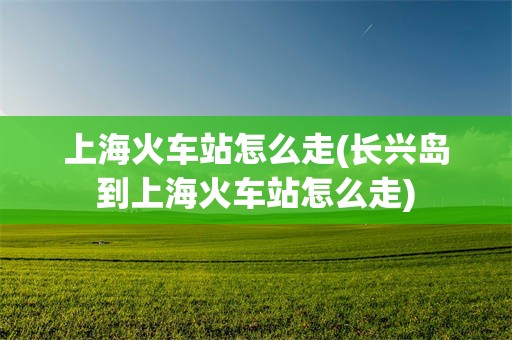 上海火车站怎么走(长兴岛到上海火车站怎么走)