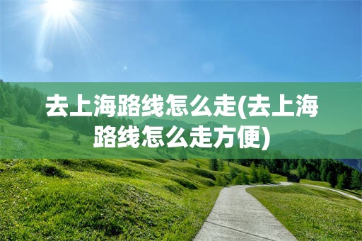 去上海路线怎么走(去上海路线怎么走方便)