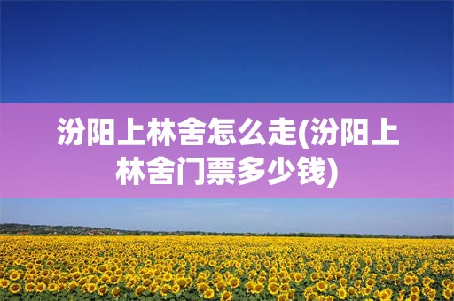 汾阳上林舍怎么走(汾阳上林舍门票多少钱)