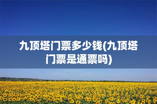 九顶塔门票多少钱(九顶塔门票是通票吗)