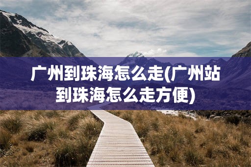 广州到珠海怎么走(广州站到珠海怎么走方便)