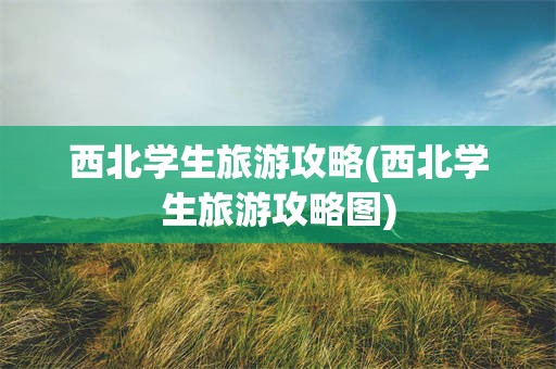 西北学生旅游攻略(西北学生旅游攻略图)