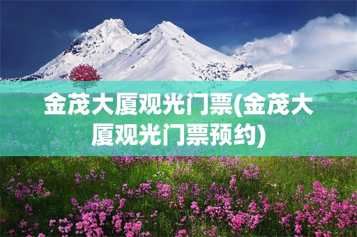 金茂大厦观光门票(金茂大厦观光门票预约)