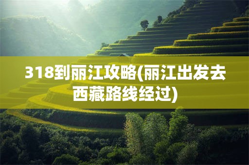318到丽江攻略(丽江出发去西藏路线经过)