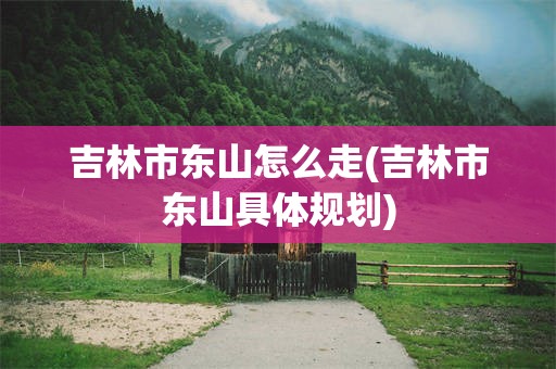 吉林市东山怎么走(吉林市东山具体规划)