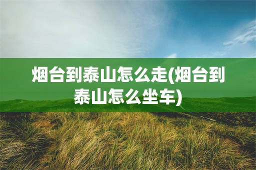 烟台到泰山怎么走(烟台到泰山怎么坐车)