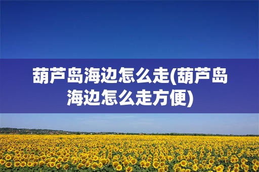 葫芦岛海边怎么走(葫芦岛海边怎么走方便)