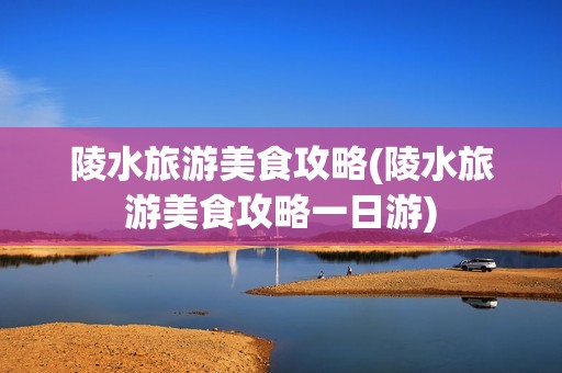 陵水旅游美食攻略(陵水旅游美食攻略一日游)