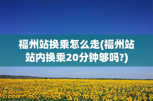 福州站换乘怎么走(福州站站内换乘20分钟够吗?)