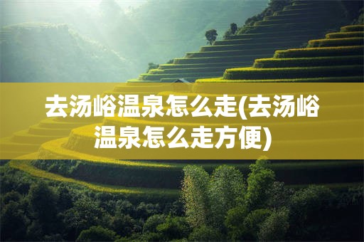 去汤峪温泉怎么走(去汤峪温泉怎么走方便)