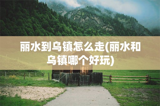 丽水到乌镇怎么走(丽水和乌镇哪个好玩)