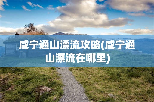 咸宁通山漂流攻略(咸宁通山漂流在哪里)