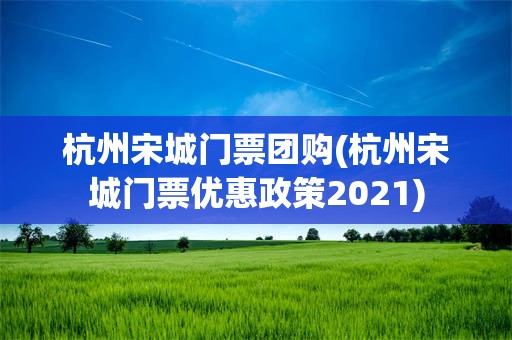 杭州宋城门票团购(杭州宋城门票优惠政策2021)