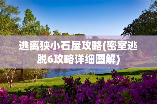 逃离狭小石屋攻略(密室逃脱6攻略详细图解)