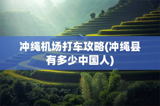 冲绳机场打车攻略(冲绳县有多少中国人)