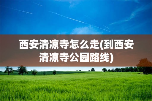 西安清凉寺怎么走(到西安清凉寺公园路线)