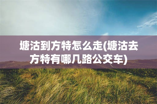 塘沽到方特怎么走(塘沽去方特有哪几路公交车)