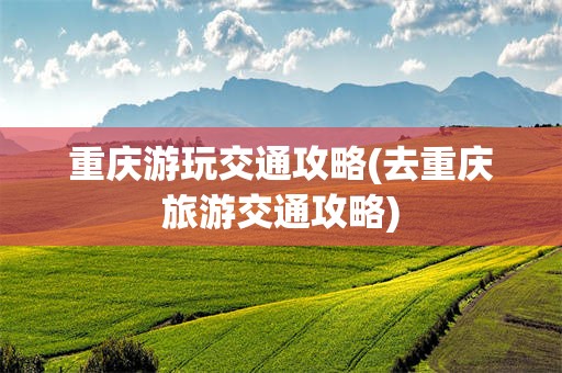 重庆游玩交通攻略(去重庆旅游交通攻略)