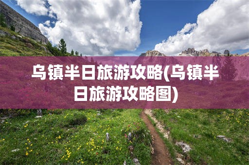 乌镇半日旅游攻略(乌镇半日旅游攻略图)