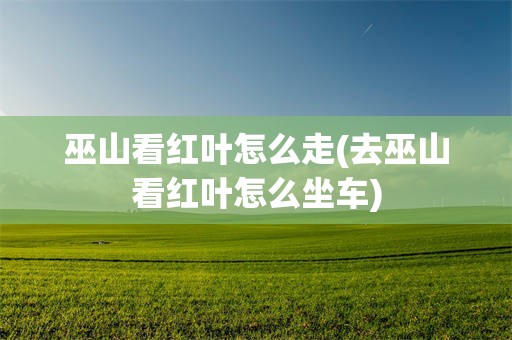 巫山看红叶怎么走(去巫山看红叶怎么坐车)