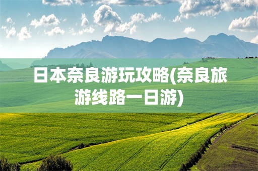 日本奈良游玩攻略(奈良旅游线路一日游)