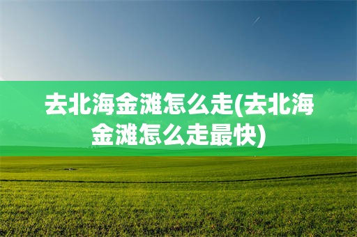 去北海金滩怎么走(去北海金滩怎么走最快)