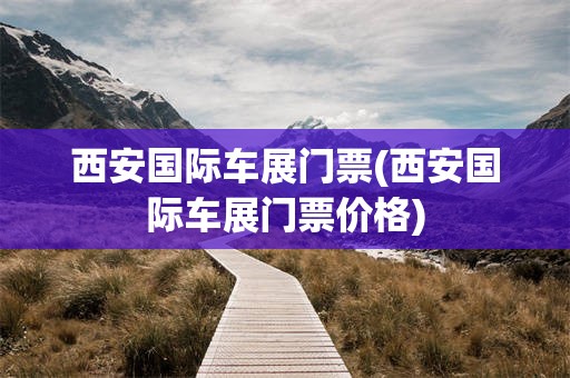 西安国际车展门票(西安国际车展门票价格)