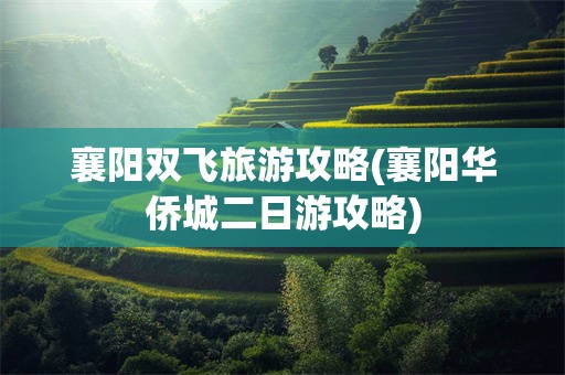 襄阳双飞旅游攻略(襄阳华侨城二日游攻略)