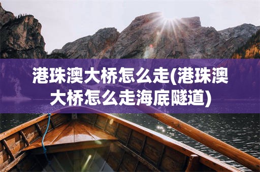 港珠澳大桥怎么走(港珠澳大桥怎么走海底隧道)