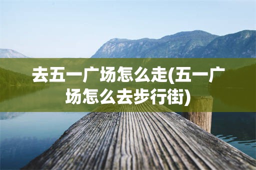 去五一广场怎么走(五一广场怎么去步行街)