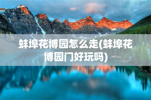 蚌埠花博园怎么走(蚌埠花博园门好玩吗)
