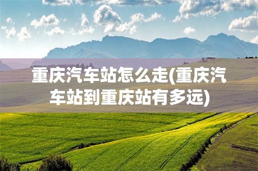 重庆汽车站怎么走(重庆汽车站到重庆站有多远)