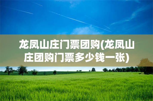 龙凤山庄门票团购(龙凤山庄团购门票多少钱一张)