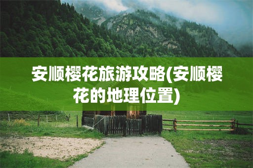 安顺樱花旅游攻略(安顺樱花的地理位置)