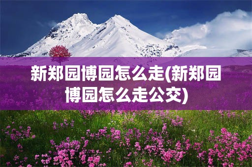 新郑园博园怎么走(新郑园博园怎么走公交)