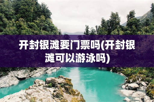 开封银滩要门票吗(开封银滩可以游泳吗)