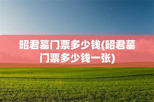 昭君墓门票多少钱(昭君墓门票多少钱一张)