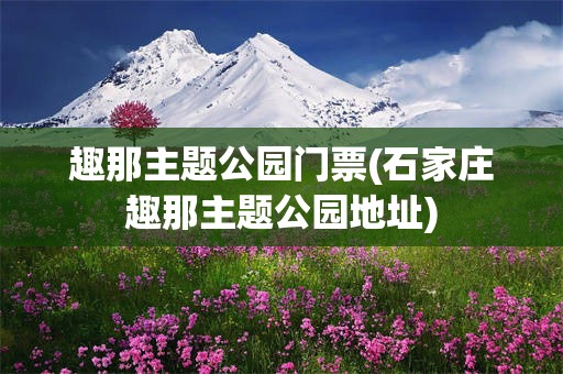 趣那主题公园门票(石家庄趣那主题公园地址)
