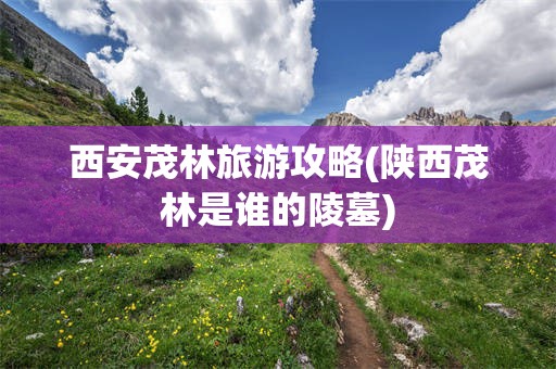 西安茂林旅游攻略(陕西茂林是谁的陵墓)