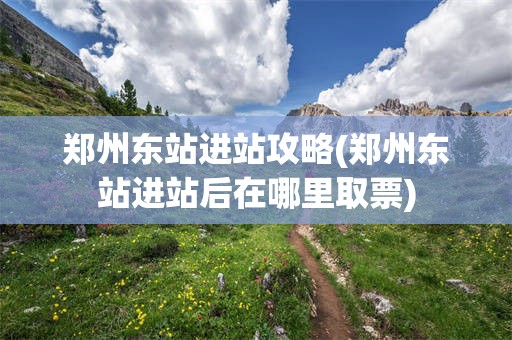 郑州东站进站攻略(郑州东站进站后在哪里取票)
