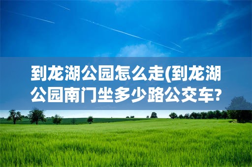 到龙湖公园怎么走(到龙湖公园南门坐多少路公交车?)