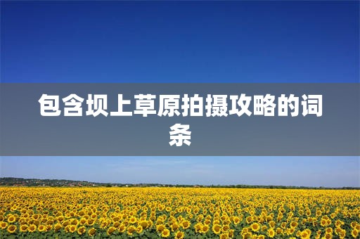 包含坝上草原拍摄攻略的词条