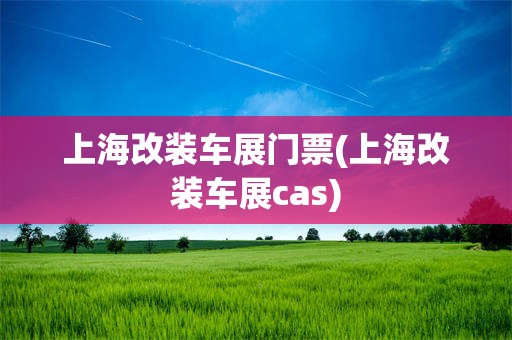 上海改装车展门票(上海改装车展cas)