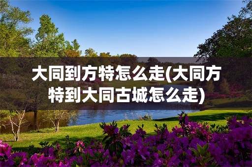 大同到方特怎么走(大同方特到大同古城怎么走)