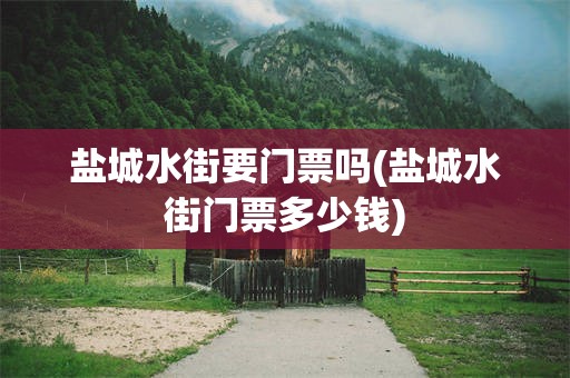 盐城水街要门票吗(盐城水街门票多少钱)