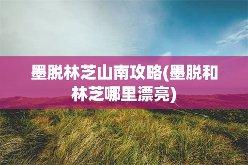 墨脱林芝山南攻略(墨脱和林芝哪里漂亮)