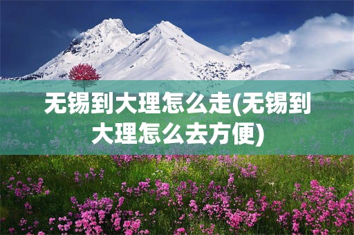 无锡到大理怎么走(无锡到大理怎么去方便)