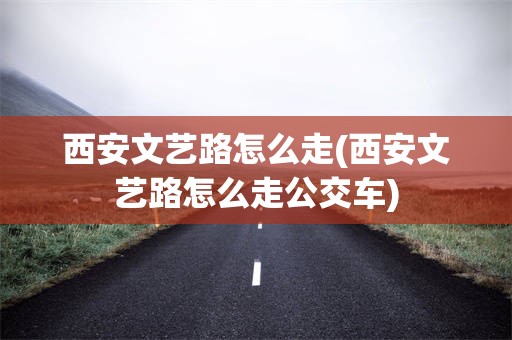 西安文艺路怎么走(西安文艺路怎么走公交车)