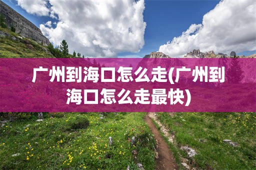 广州到海口怎么走(广州到海口怎么走最快)