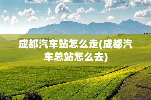 成都汽车站怎么走(成都汽车总站怎么去)